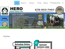 Tablet Screenshot of herohomeinspection.com